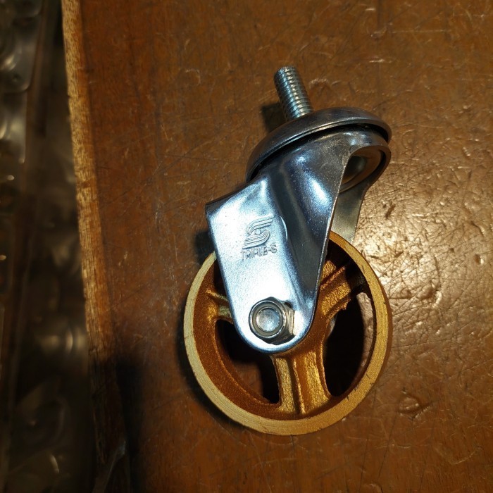 Roda Troli / Caster Wheel / Roda Besi 3" Baut polos