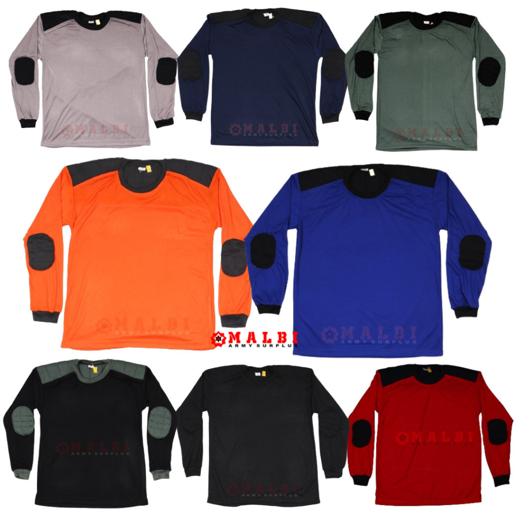 Kaos Panjang Decker Busa TEBAL Kaos Proyek Panjang Kaos PHH Kaos Bantal Kaos Tembak Biru Merah Orang