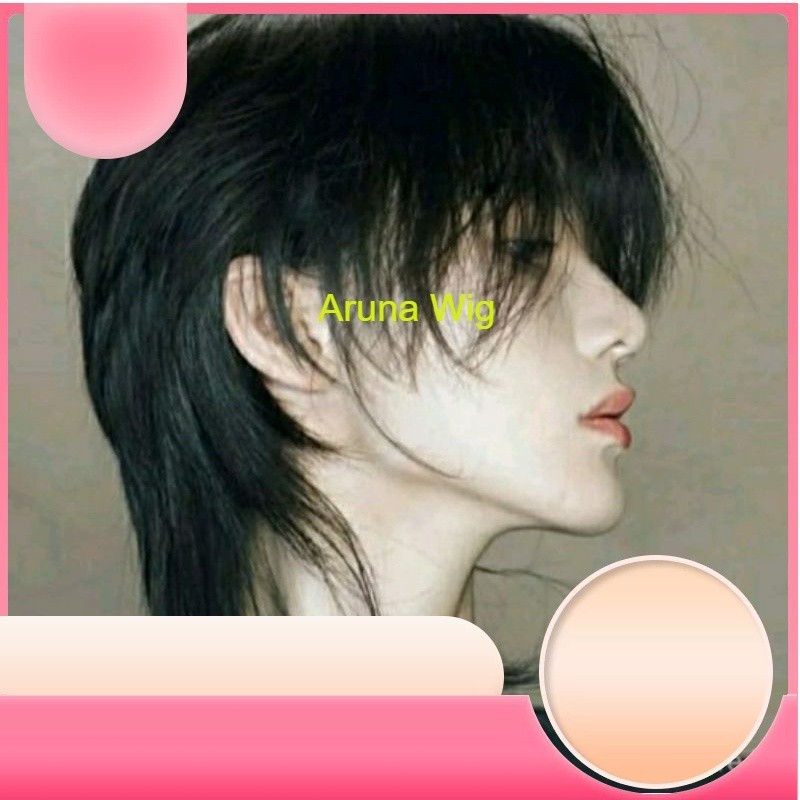 Wig Rambut Palsu Pria Wanita Gaya Korea