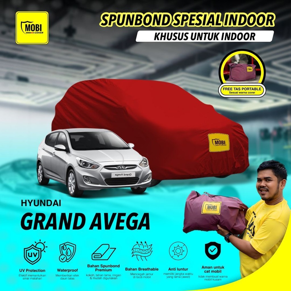 MOBICOVER - Cover mobil HYUNDAI GRAND AVEGA Special INDOOR bahan SPUNBOND premium bisa custom breath