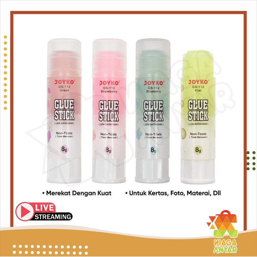 

NA Joyko Glue Stick GS-112 / Joyko Lem Kertas Lem Batangan Stik GS 112