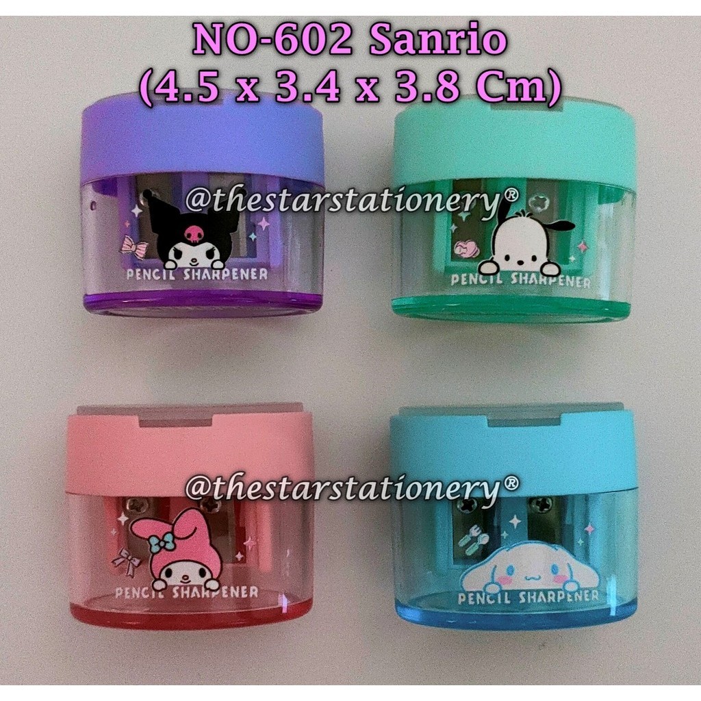 

(1 Biji) Rautan Sanrio NO-602 2 Lubang 4.5 x 3.4 x 3.8 Cm / Serutan Pensil Sanrio / Ongotan Pensil