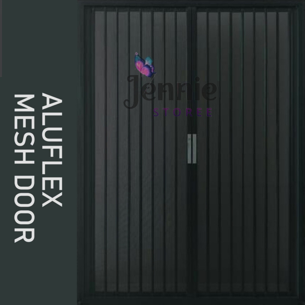 ( Jenniestoree ) AluFlex Mesh Door Pintu Alumunium Anti Nyamuk / Pintu Lipat Kasa Nyamuk