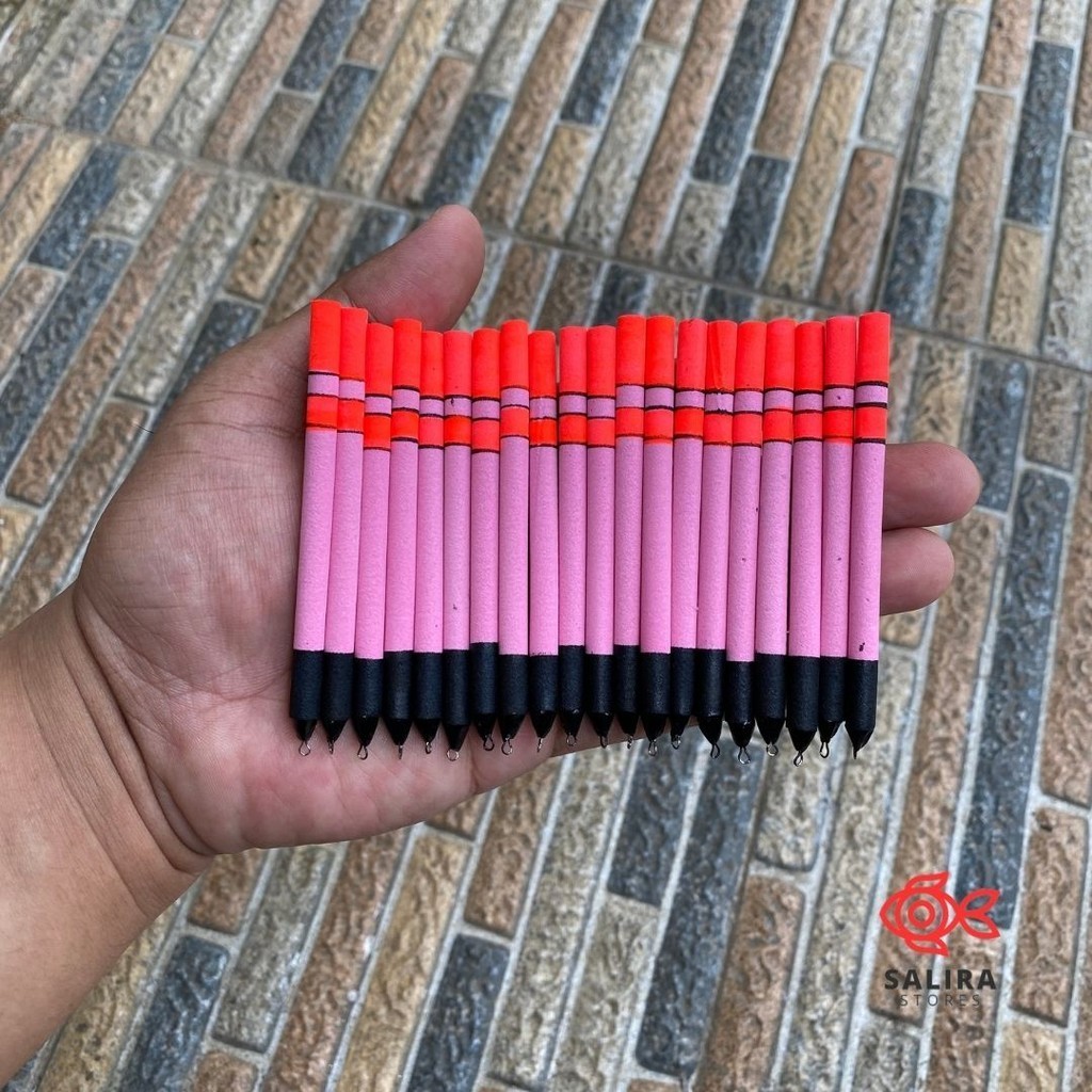 10pcs - Pelampung pancing busa bolong | Pelampung pancing busa spons 8 cm Ungu