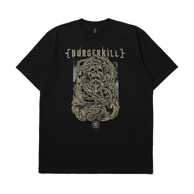 【COD】 NEW T-Shirt Band Burgerkill Snake KAOS