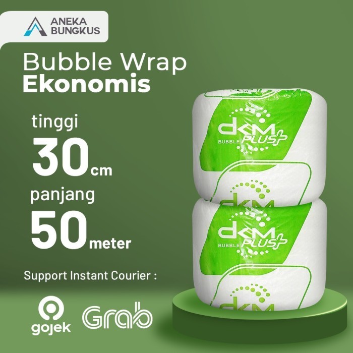 

Plastik Bubble Packing/babel Wrap DKM+ 30cm x 50m Bubble Wrap Ekonomis - Bening Standar, 30cm x 50m