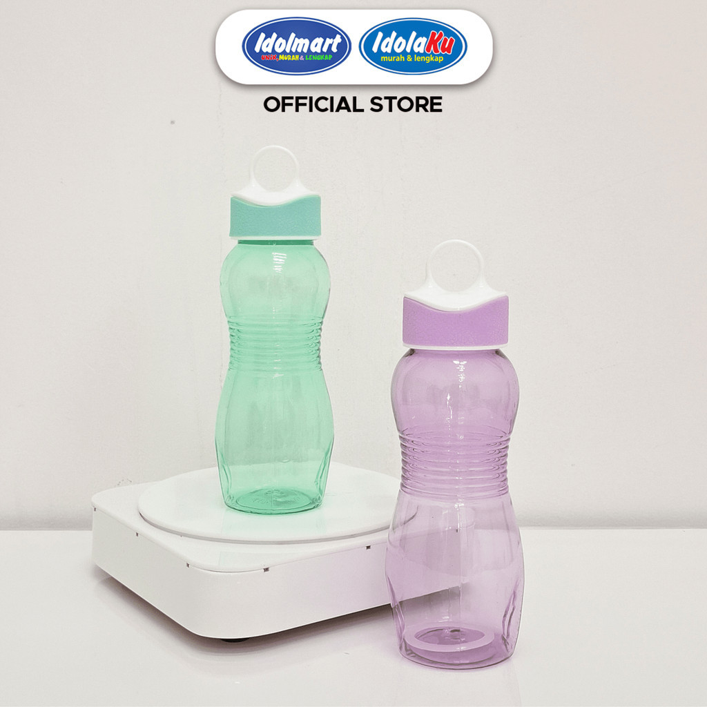 IDOLMART Botol Minum Plastik Botol Air Minum Tumbler Tutup Bulat 500 ML A39-8356 Surabaya
