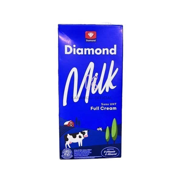 

Diamond Susu UHT Milk Full Cream Low Fat Plain 1 Liter 1000ml Kemasan Ekonomis Isi 12 Pcs Sleeve 200ml Karton Dus