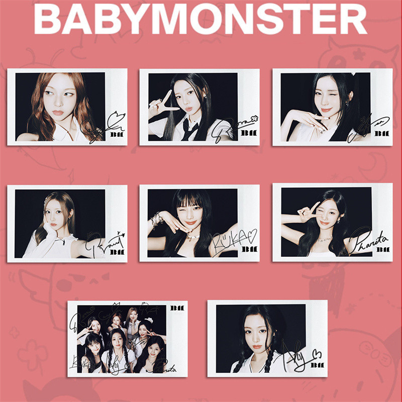 

KPOP 8pcs/set BABYMONSTER new album postcard gift collector card lomo card AHYEON HARAM RORA PHARITA CHIQUITA RUKA photo card