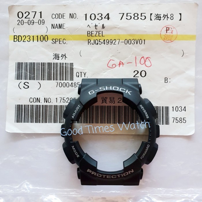 BEZEL G-SHOCK GA-100 / GA-110 / GA-120 / GD-100 Casio Original