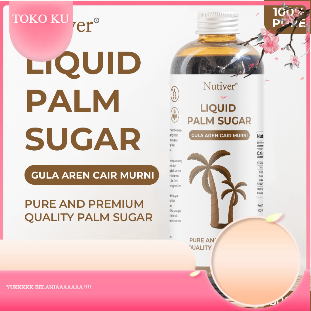 

NUTIVER | LIQUID PALM SUGAR 500ML | GULA AREN CAIR ORGANIK | LIQUID BROWN SUGAR ASLI | 100% GULA NIRA AREN | LIQUID PALM | TOKOKU