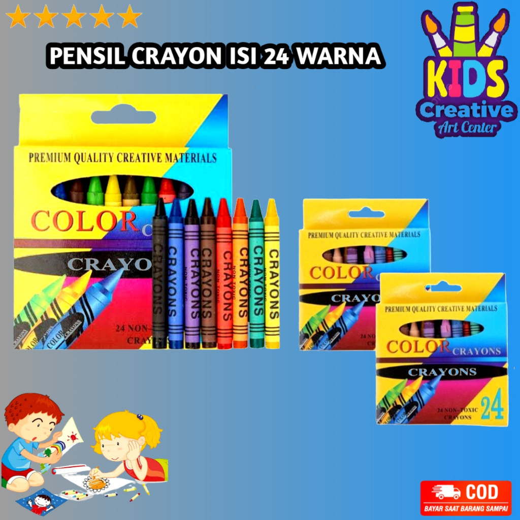 

PENSIL CRAYON ISI 24 WARNA / PENSIL WARNA GAMBAR 24PCS / CRAYON SET ANAK 24 ART SET / ARTSET 24 PCS / PENSIL KRAYON ANAK / M N