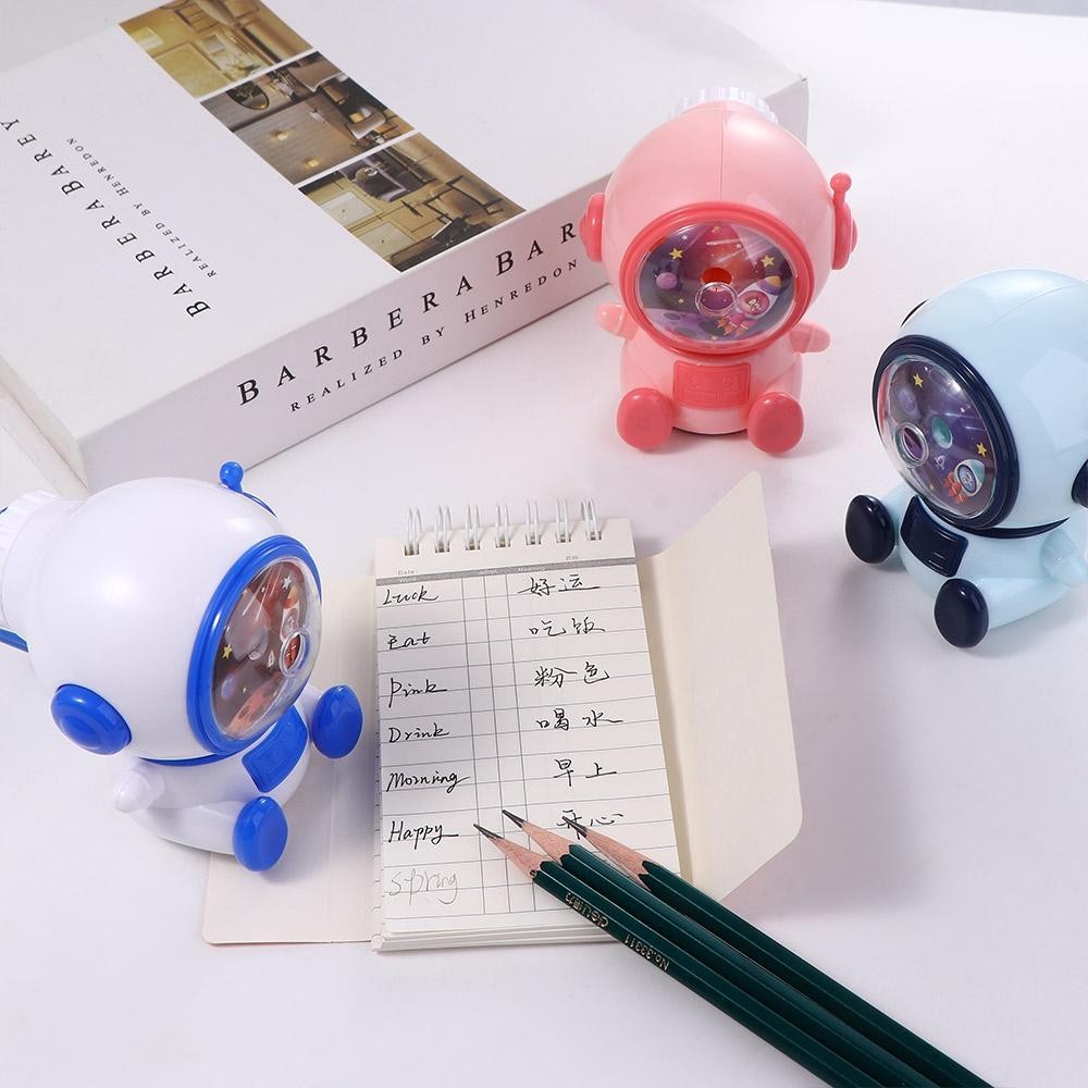 

Creative Student 3 Modes Adjustable Cartoon Manual Pencil Sharpeners Hand-cranked Astronaut Pencil Sharpener Pencil Sharpener