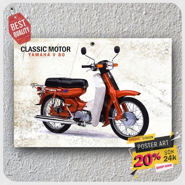 Hiasan dinding motor Klasik - Poster Motor Klasik - Poster dinding - Poster - Pajangan dinding - Aut