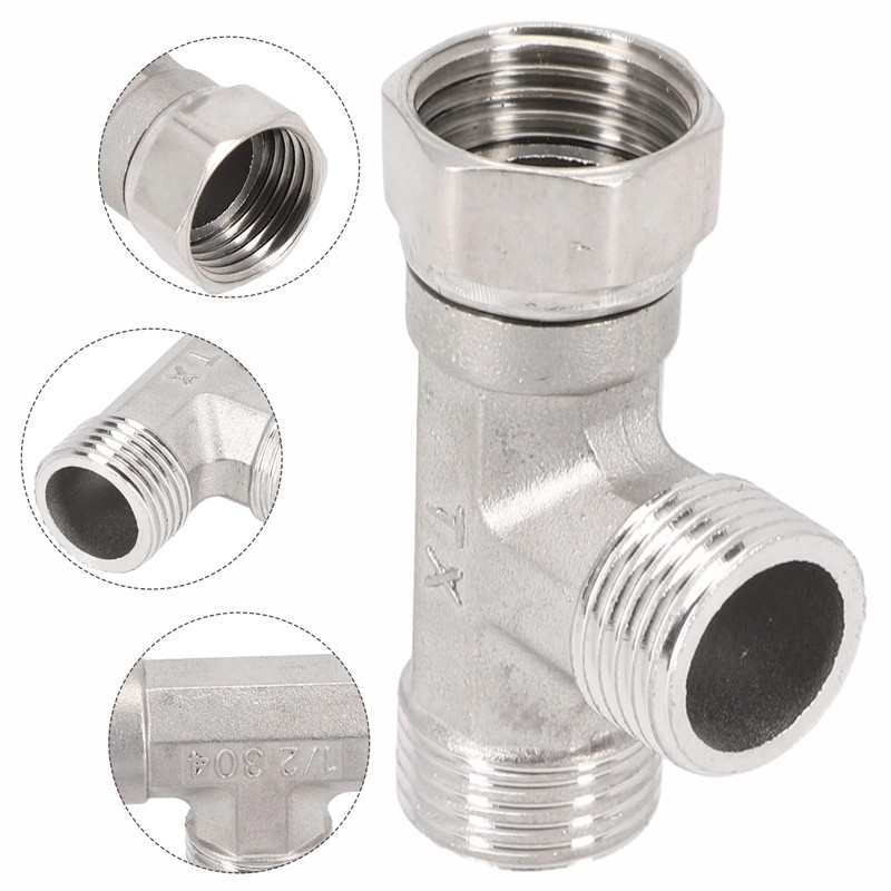 Toilet Diverter Valve G1/2" T-Valve 3 Ways Valve/For Diverter Bath Toilet/Bidet Sprayer Shower Head 