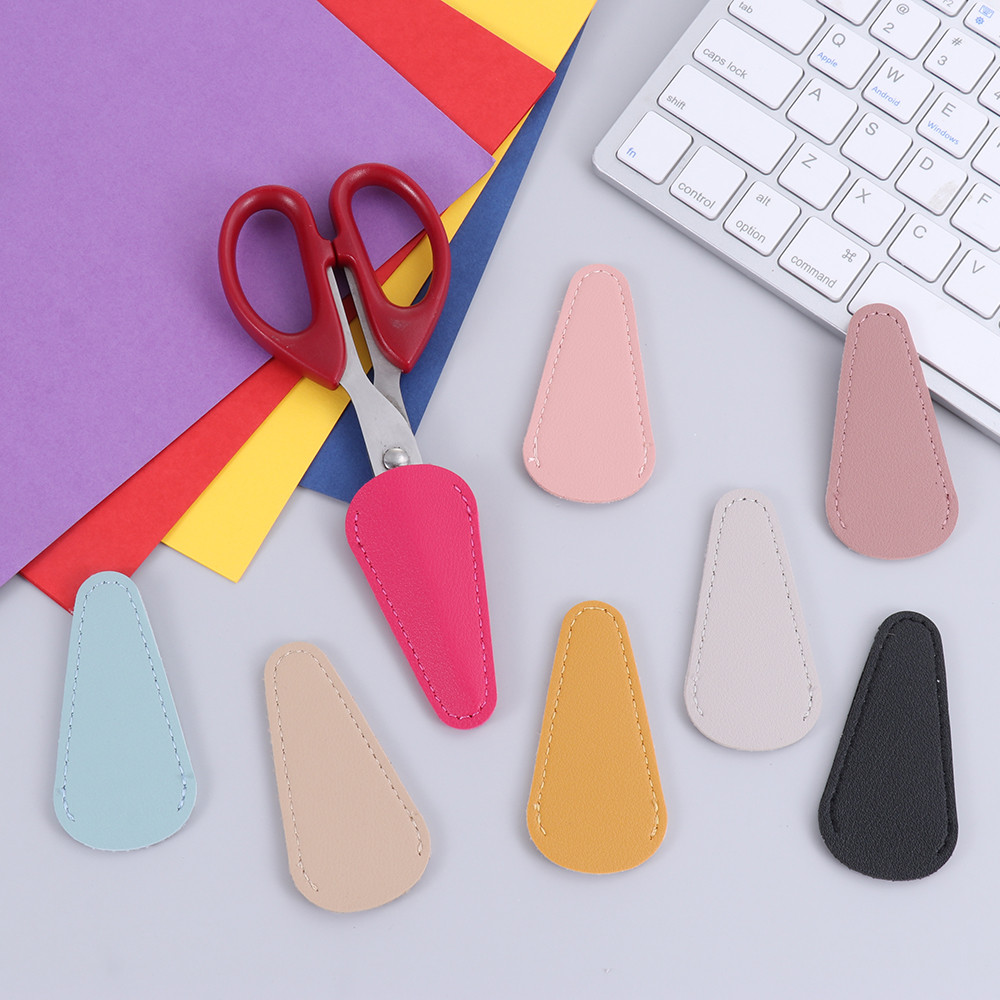 

Embroidery Scissors Protective Cases PU Leather Sewing Box Scissors Protective Cover DIY Scissors Sleeve Dead Skin Tweezers Cap