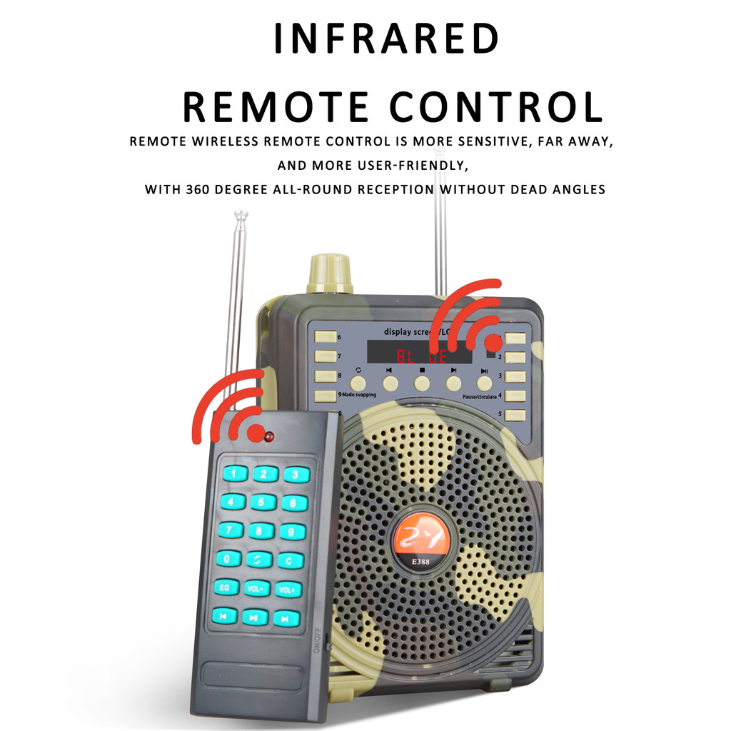 RJ1 Bird Caller/Speaker Buruan Bluetooth/Pemanggil Buruan 48W Di Lengkapi Mic Fokus pada Pemandu