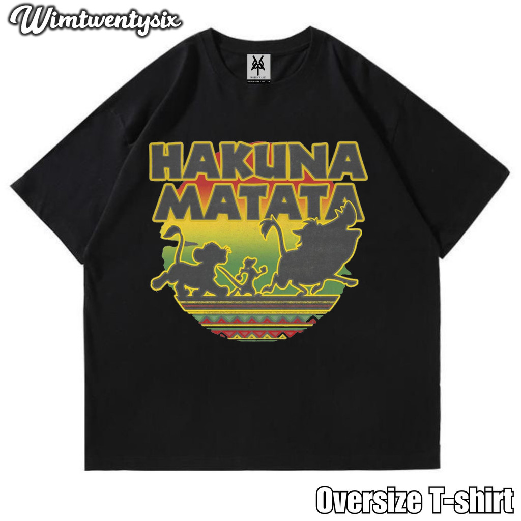 KAOS OVERSIZE | VINTAGE | T-SHIRT OVERSIZE | KAOS THE LION KING HAKUNA MATATA