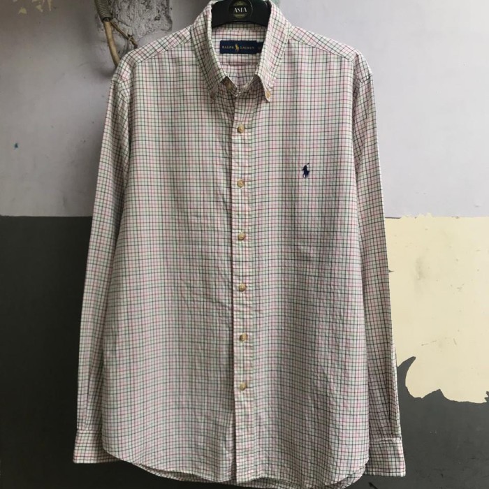 Kemeja Ralph Lauren pria lengan panjang preloved l.30