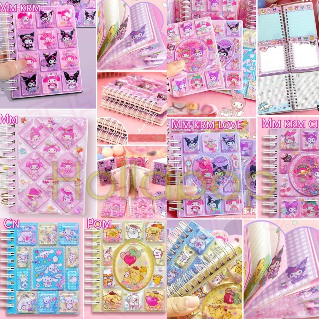 

HOP Memo Ring Water Gliter Kuromi My Melody Cinnamoroll Pompompurin 50hal