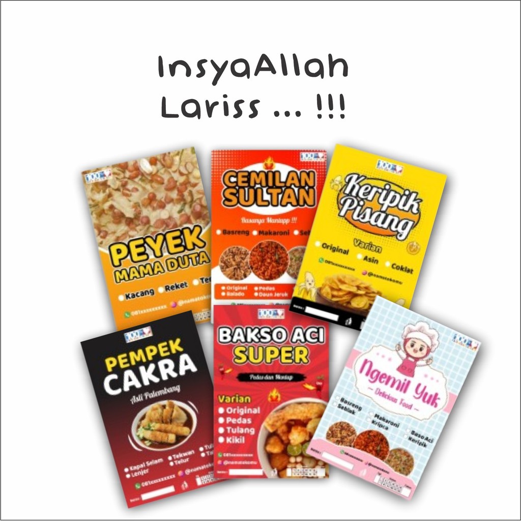 

Stiker Label Makanan Custom Sticker Kemasan Minuman Jamu Obat Kosmetik Kue Laundry Cetak Custom