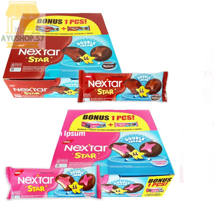 

Nextar STAR Biskuit Double Cream [10pcs/Box] - AYUSHOP57
