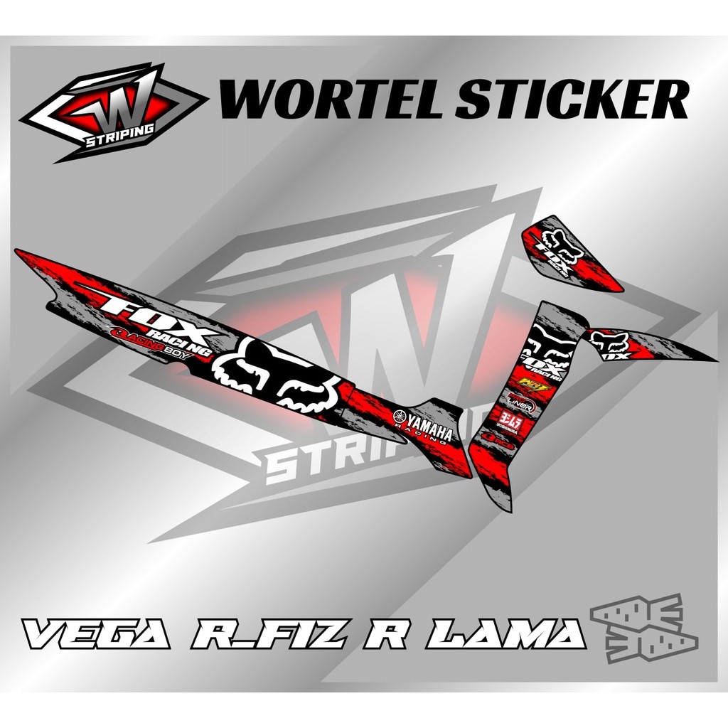 Striping Stiker Variasi Motor Vega R Lama Fox-Striping Hologram Vega R Lama&Fiz R