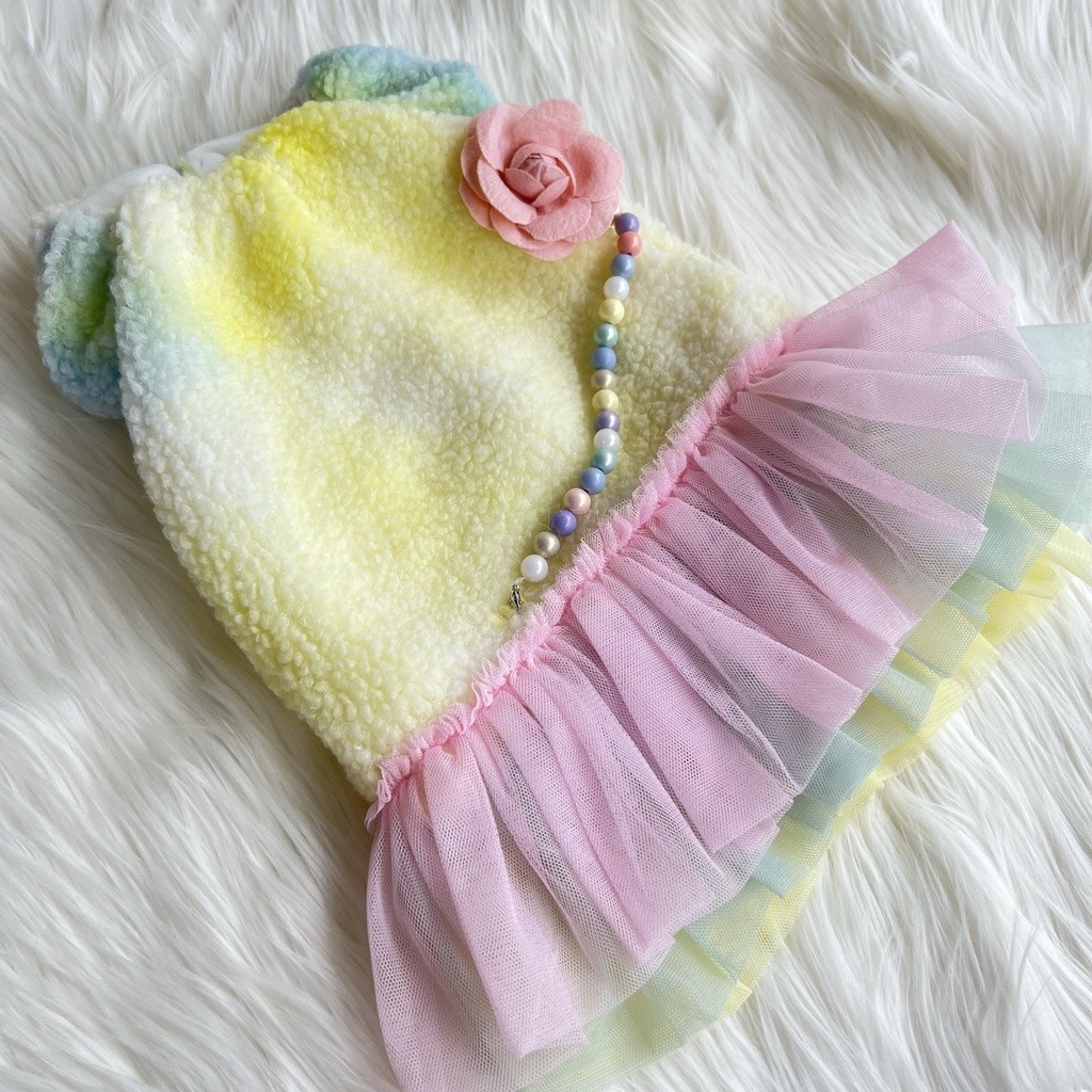 Dress Kucing dan Anjing Flower Tutu / Dress Rok Tutu Kucing dan Anjing Betina/Baju Pesta Kucing dan 