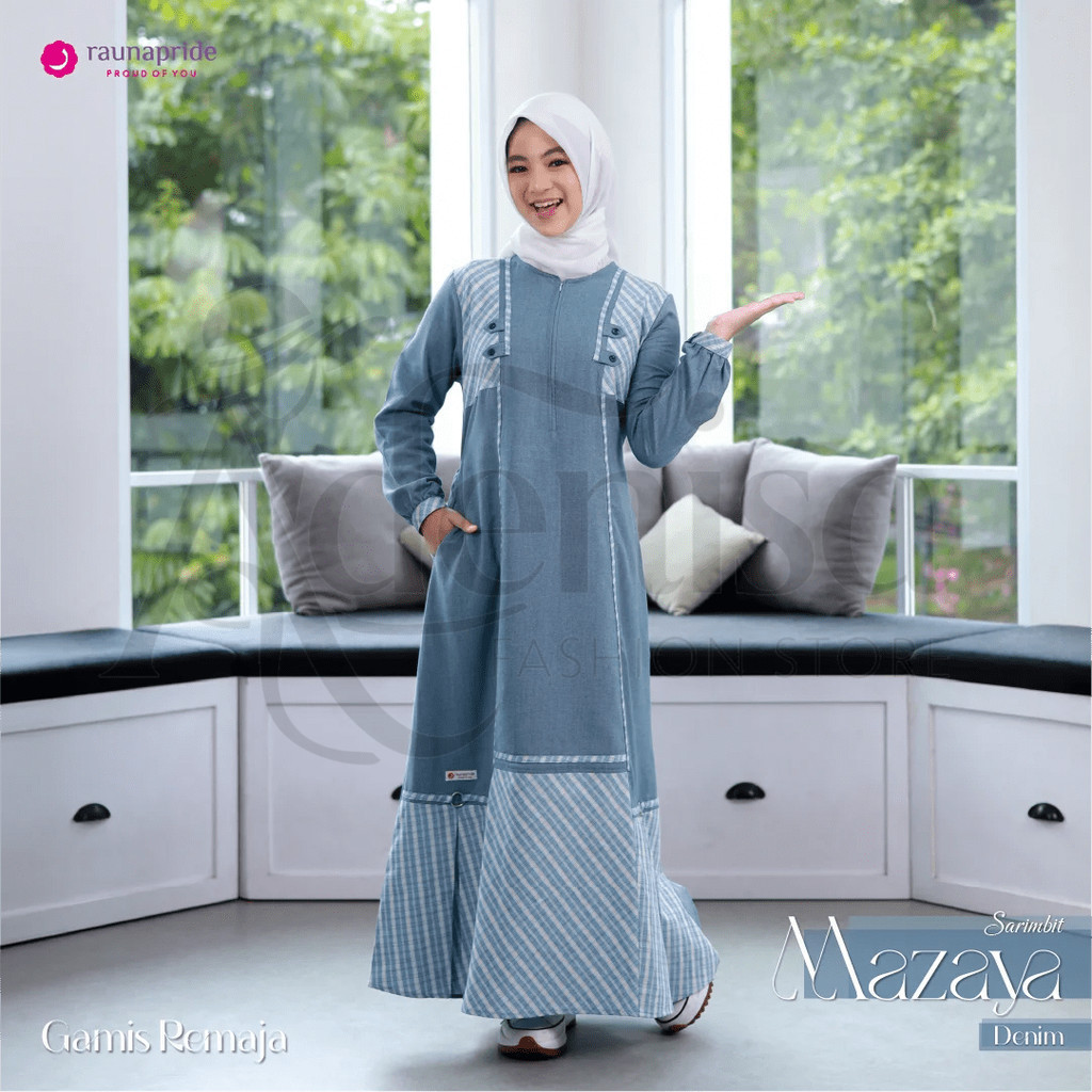 Sarimbit Mazaya Gamis Remaja Modern Model Terbaru by Rauna
