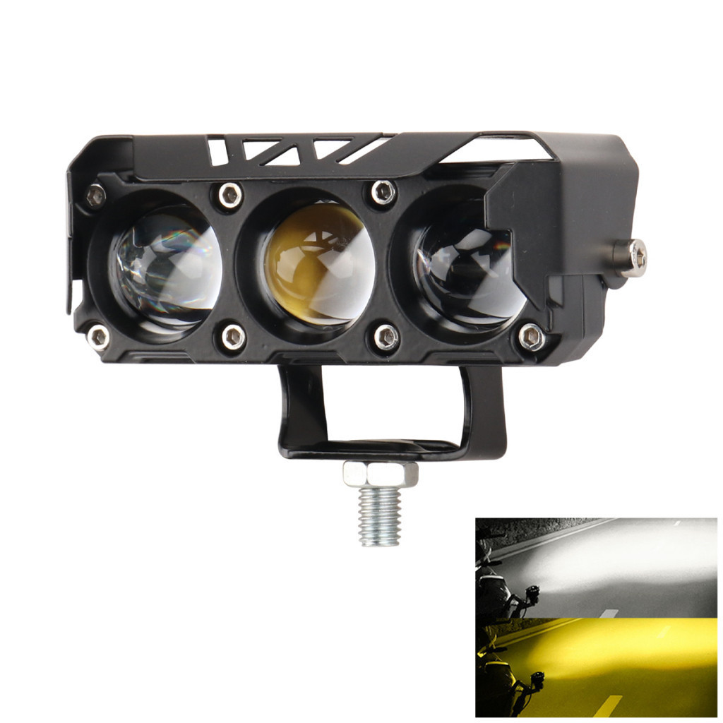 Lampu Tembak LED Laser Lampu Sorot Laser SQL 3 Mata 2 Warna HI LOW 30 WATT