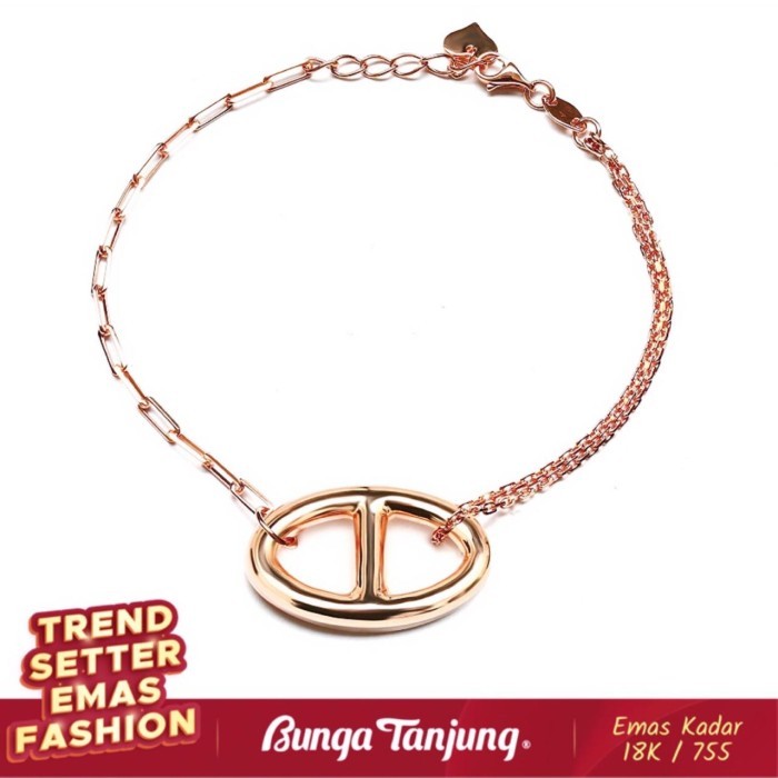 GELANG BAILEY LINK BOLD - EMAS 18K - BUNGA TANJUNG GOLD