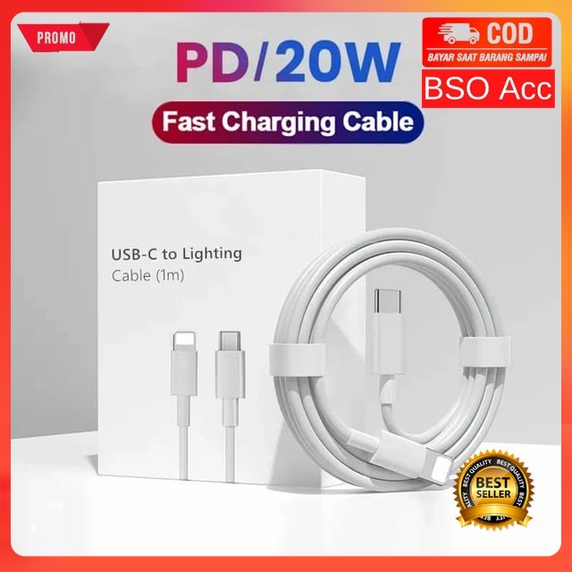 Kabel Data iPhone Original Cable Ori Fast PD Charger Type C to Lightning