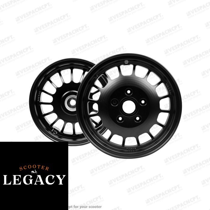 Velg VROSSI Uno Black Front & Rear Vespa S LX LXV Ring 10"
