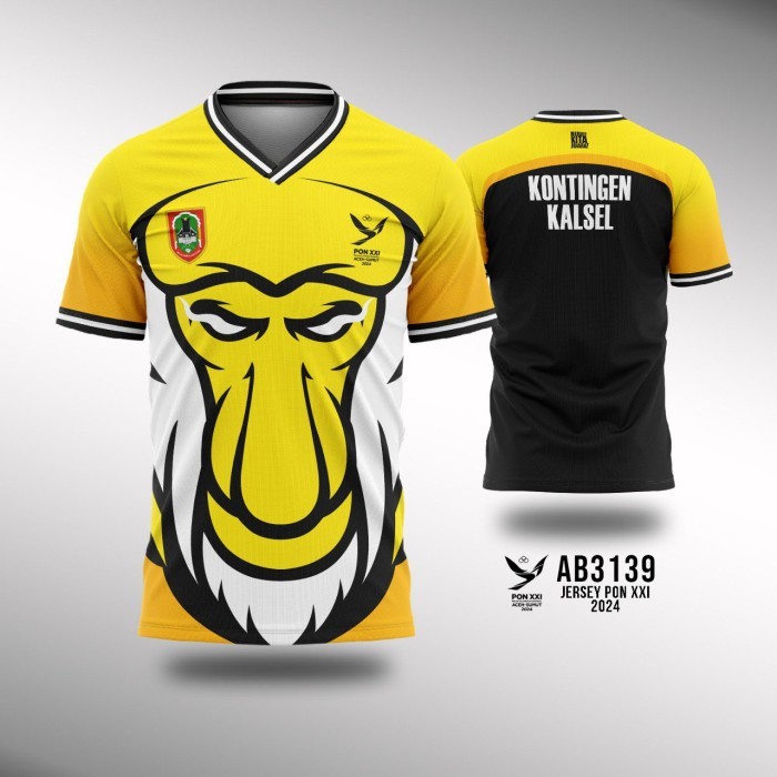 Kaos Jersey AB3139 - Jersey PON XXI Aceh 2024 - Kontingen Kalimantan Selatan - XS