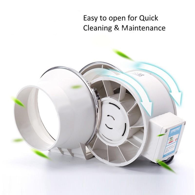 Blower Dapur / 220V / 4 Inch Penghisap Asap Dapur / Kipas Angin Buang Diam Ekstraktor / Blower Hisap