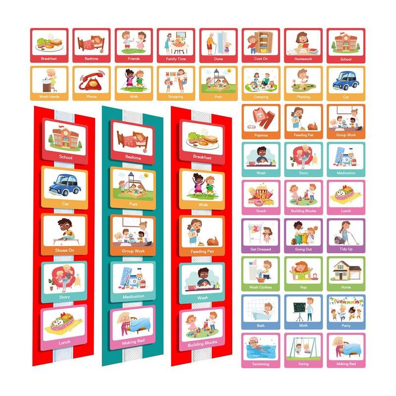 

Daily Schedule For Kids Weekly Planner Board 60 Behavior Communication Card For Home School Improve Children's Daily Cognition