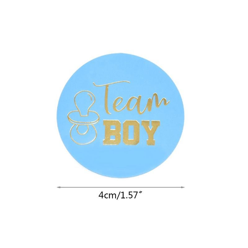 

24Pcs Gender Reveal Stickers Team Boy Team Girl Labels for Party Invitations Voting Games Creative Decoration