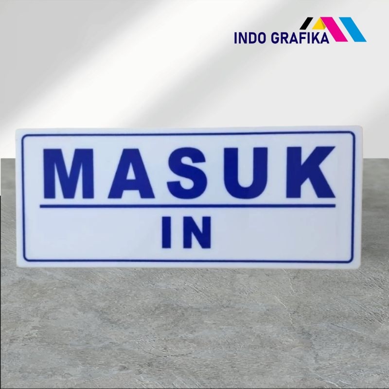 

Akrilik papan tanda tulisan MASUK / IN