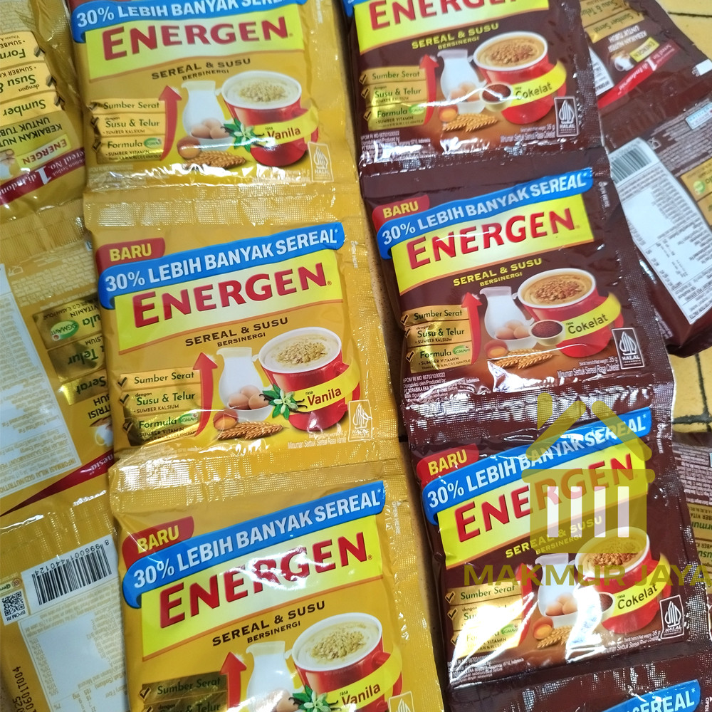 

ENERGEN Sereal dan Susu Bersinergi 1 Renteng isi 10 Sachet - Energen Coklat, Vanila