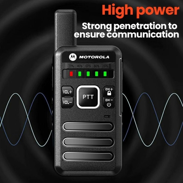 HT Motorola A9 Plus 2 Pcs Sepasang Handheld Transceiver Komunikasi Outdoor Tanpa Layar