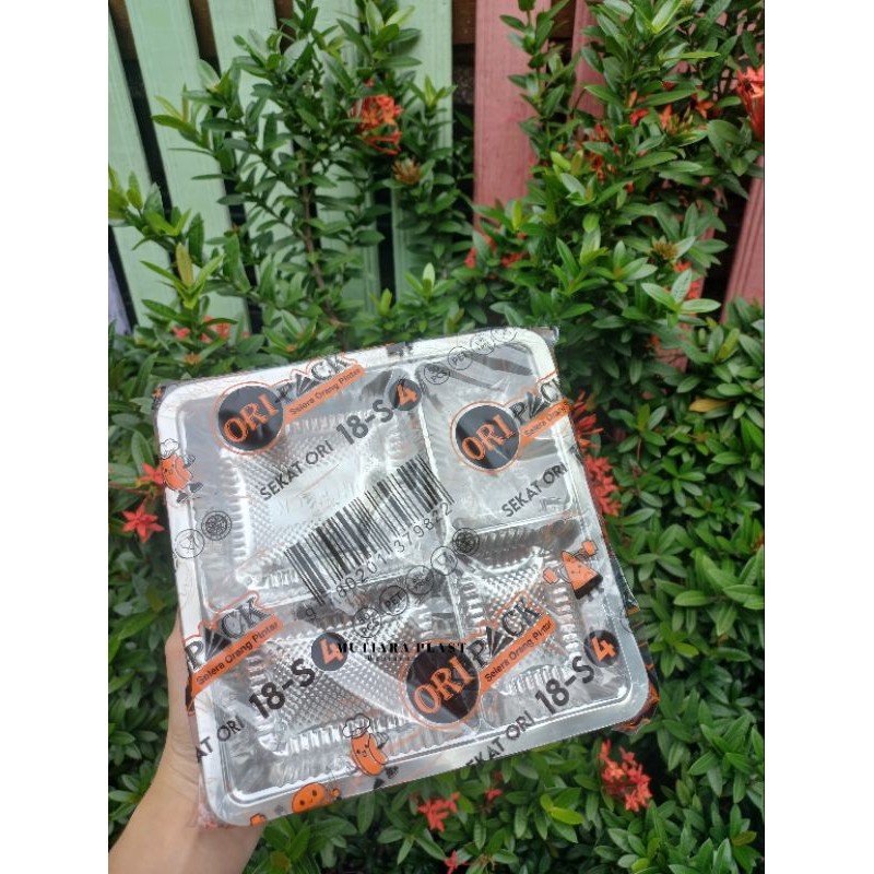 mika sekat 4 / mika kotak nasi ORI18_ sekat 4 @50pc