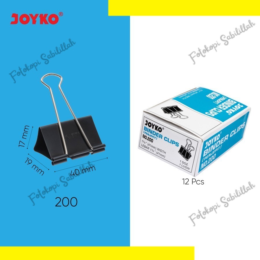 

Binder Clip Joyko 200 / Binder Clip Joyko No 200