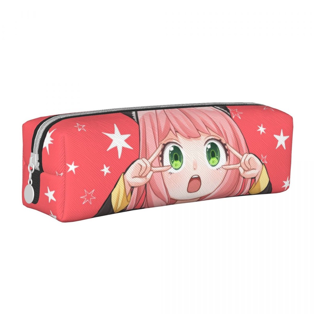 

Anime Anya Spy X Family Pencil Cases Kawaii Pencilcases Pen Holder for Student Large Storage Bags School Supplies Stationery