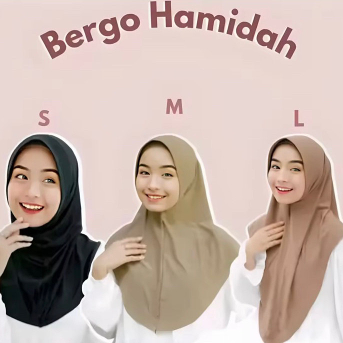 Bergo Hamidah Sport Menutup Dada | Hijab Sport Menutup Dada Jersey Premium(M)