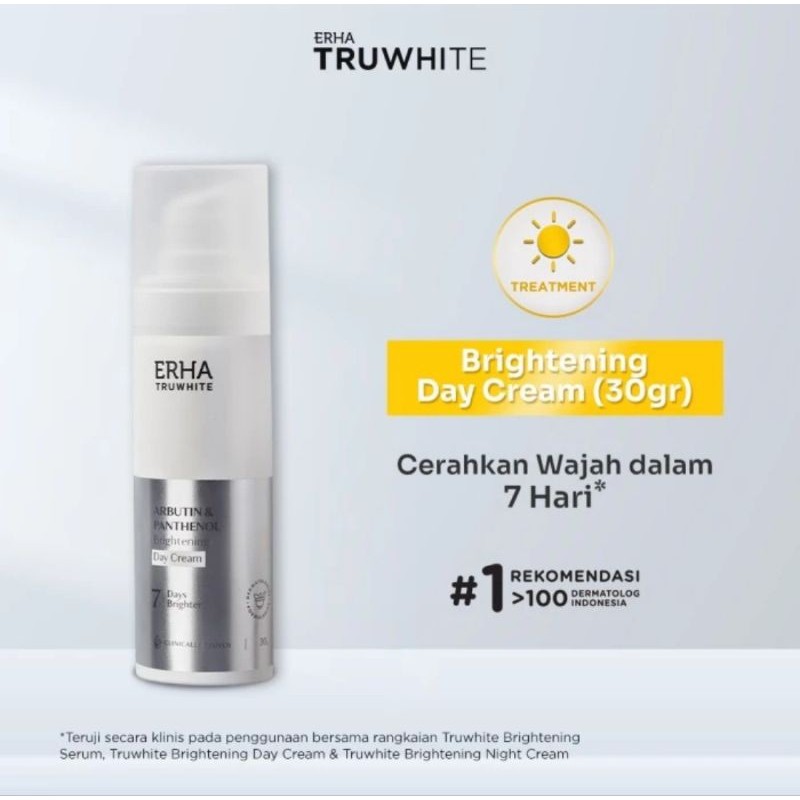 Erha Truwhite Arbutin & Panthenol Brightening Day Cream - Krim Siang