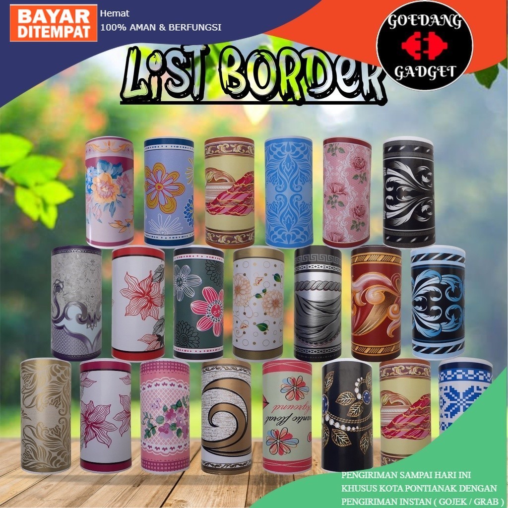 LIST BORDER STIKER WALLPAPER STICKER LIS BORDER PREMIUM TEKSTUR TIMBUL 10CM X 10M WALL BORDER LIST S