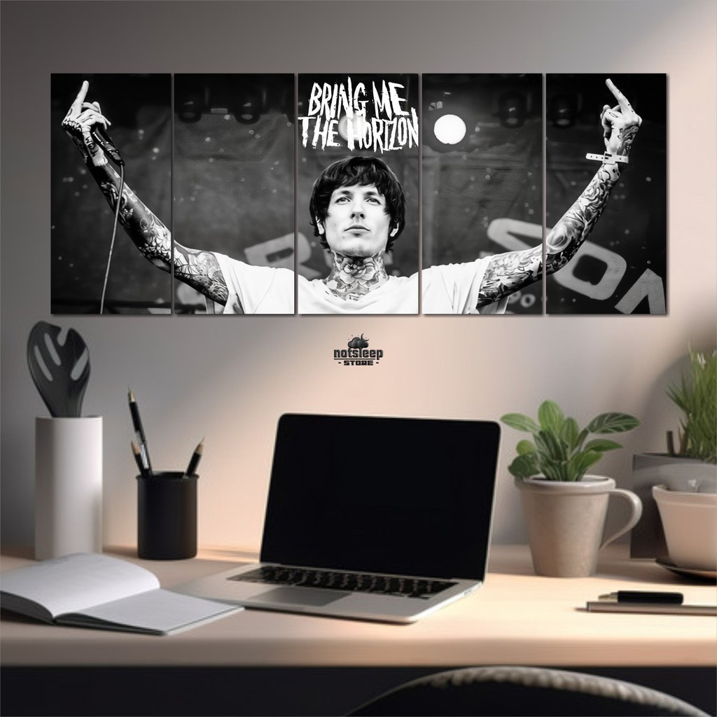 Poster Kayu Hiasan dinding band bmth | bring me the horizon - vokalis bmth oliver b-bmth - Pajangan