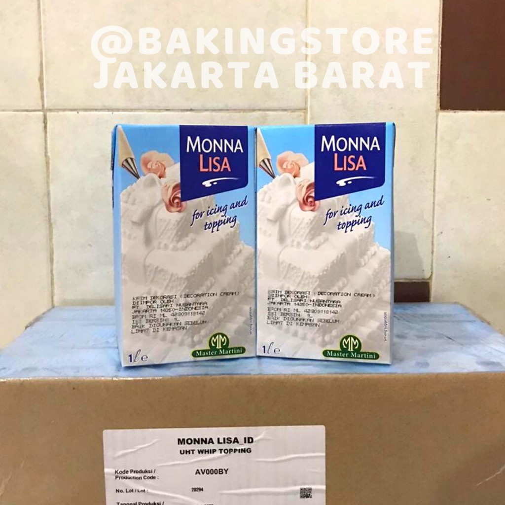 

RB Whip Cream Monnalisa 1 Liter / Master Martini Whipping Cream Monna Lisa Monalisa