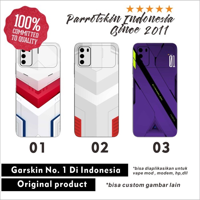 Garskin Xiaomi Poco M3 x3 f2pro f1dll Gundam Eva anti gores & jamur by Urbanite store