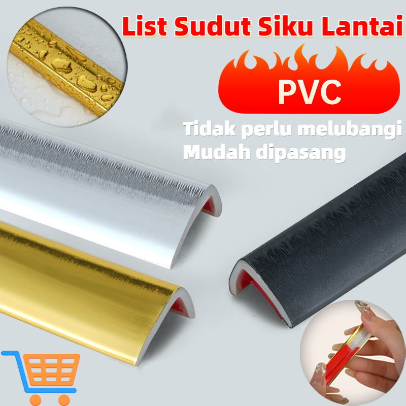 List Sudut Siku Lantai Parkit/List Siku Tangga Bahan Pvc/List Penutup Atas Wpc